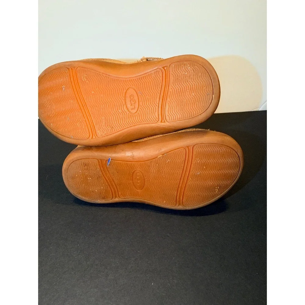 UGG Keelan Chestnut Suede Sheepskin‎ Toddler Boots Sz 6